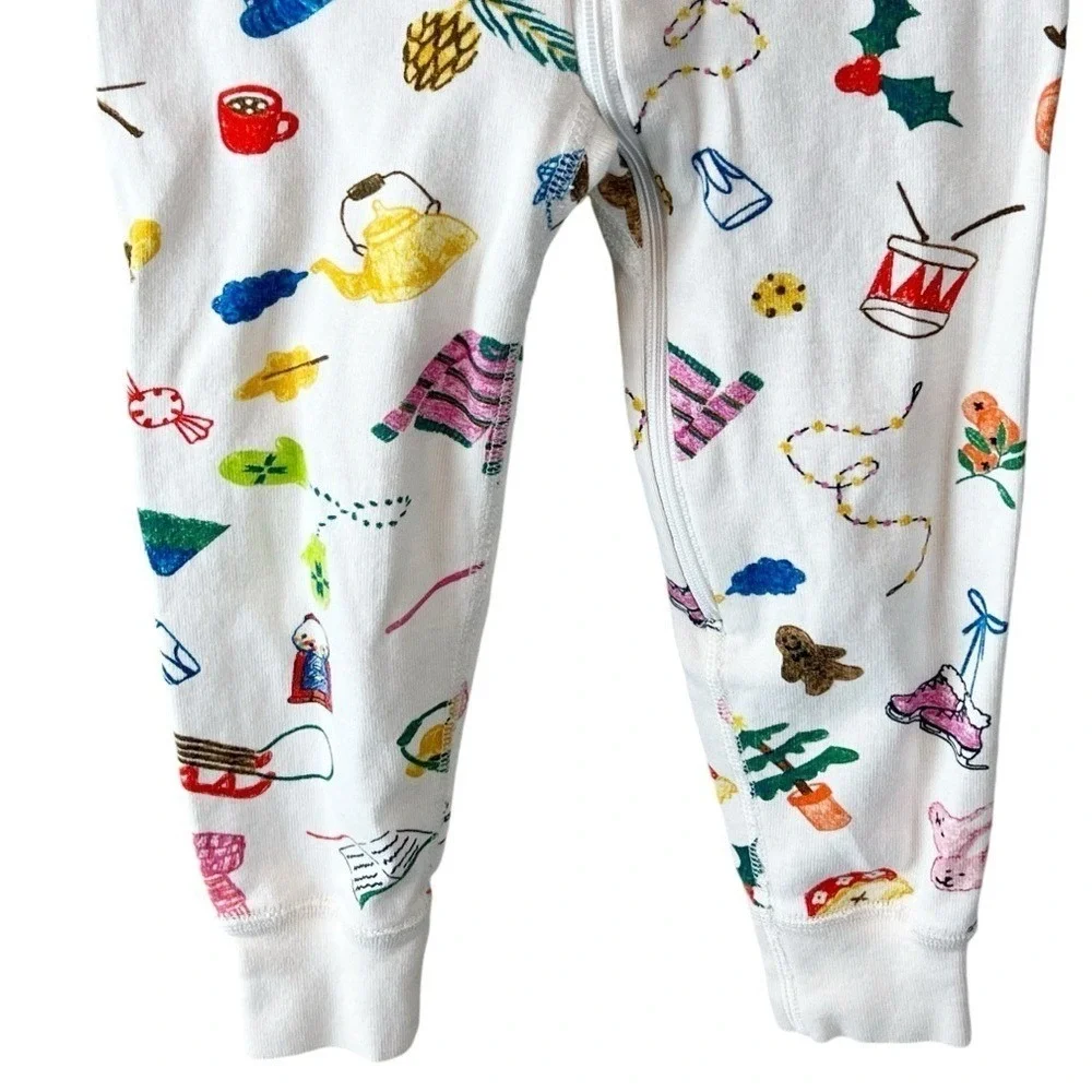 Hanna Andersson Kids 90cm US 3 Holiday Favorite Things Organic Cotton Sleeper